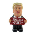 DWK 9.5" Make US Great Collectible Trump Figure with "America First" Sign Maga Patriotic Political Statue Decor for Home and Office