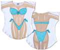 Seafoam Sparkle Bikini Tee Shirt Cover-Up #33