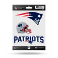 Rico NFL Triple Spirit Stickersnfl Triple Spirit Stickers, Maroon, White, Black, 3 Team Stickers - New England Patriots