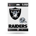 Rico NFL Triple Spirit Stickersnfl Triple Spirit Stickers, Maroon, White, Black, 3 Team Stickers - Oakland Raiders