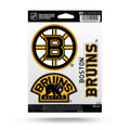 Rico NHL Triple Spirit Stickersnhl Triple Spirit Stickers, Black, Yellow White, 3 Team Stickers - Boston Bruins