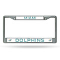 Rico Industries NFL Miami Dolphins Standard Chrome License Plate Frame