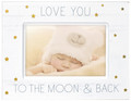 Malden International Designs Baby Memories Love You To Wood With Gold Foil Accents Picture Frame, 4x6, White