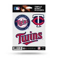 Rico Industries Minnesota Twins Triple Sticker Multi Decal Spirit Sheet Auto Home Baseball