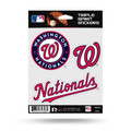 Rico Industries Washington Nationals Triple Sticker Multi Decal Spirit Sheet Auto Home Baseball