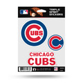 Chicago Cubs Triple Sticker Multi Decal Spirit Sheet Auto Home Baseball