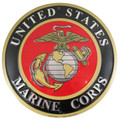 Tags America United States Marines Emblem Metal Sign - US Marine Corps USMC Logo, 12 Inch Round Wall Decor