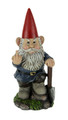 DWK 8.75" You Dig? Grumpy Garden Gnome Digging with Shovel Flipping The Bird Middle Finger Collectible Statue for Indoor Outdoor Summer Home and Garden Decor