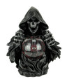 DWK 11" Sinister Scryer Grim Reaper Death Gothic Skeleton Statue with Plasma Tesla Ball Lamp for Home and Office