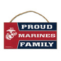 Ramson's Imports 5 x 10 Proud Marines Family Wooden Sign