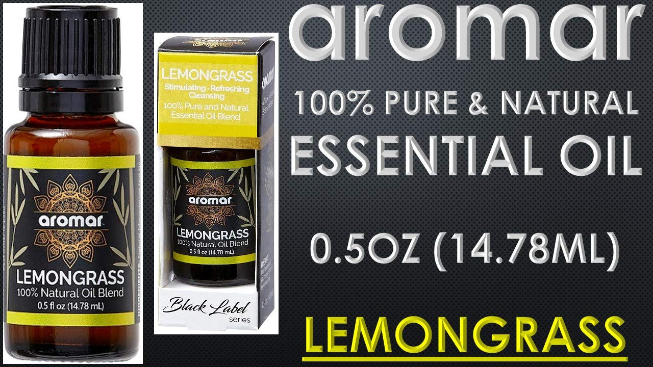 aromar Black Label series 100% Pure and Natural Essential Oil Blend 0.5oz/14.78mL Pick Yours (Lemongrass (Stimulating, Refreshing, Cleansing))