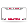Rico Industries MLB Atlanta Braves Chrome License Plate Frame, Team Colors, One Size