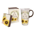 You Are My Sunshine 17 OZ Ceramic Travel Cup - 4 x 5 x 7 Inches