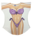 Purple Sparkle Bikini Tee Shirt Cover-Up #15
