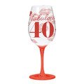 16 Ounce, Acrylic, Wine Glass Singles, Perfect Gift, Hand Wash - Fabulous 40