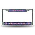 NFL Glitter New York Giants Bling Chrome Plate Frame