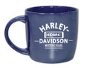 Harley-Davidson Blue City Lustre Ceramic Coffee Cup, Blue 14 oz. 3CLM4925