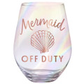 Creative Brands Slant Collections - Jumbo Stemless Wine Glass, 30-Ounce, Mermaid Off Duty