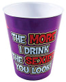 Forum Novelties 74585 The More I Drink the Sexier You Look Shot Glass, 6'' Height, Multicolor, Pack of 1