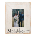 Mr and Mrs Distressed Cream Pine Wood Tabletop Photo Frame