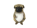 DWK Pug Life Middle Finger Pug Dog Statue | Pug Statue Dcor for Your Home or Office | Desk Decorations | Gifts for Pug Lovers | Front Porch Greeting Statue - 7"
