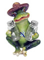 Senor Frog Wearing Sombrero Salt & Pepper Shaker Set