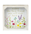 Blossom Bucket 211-39858 Sister The Best Friend You Will Ever Have Framed Decorative Sign, 6-inch Square