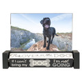 Malden International Designs Dog 4x6 Photo Frame Spin Quotes 4 Titles MDF Wood Black White Gray
