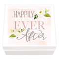 P. Graham Dunn Happily Ever After Love Floral Pink 6 x 6 Pine Wood Decorative Jewelry Box