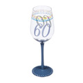 Cypress Home Beautiful 60th Birthday Color Changing Wine Glass - 3 x 3 x 10 Inches Homegoods and Accessories for Every Space