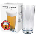 Barbuzzo Sand Timer Pint Glass - 16 Oz Plastic Beer Tumbler With Hour Glass Sand Timer
