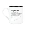 Dog Mom Definition Black White 20 ounce Stoneware Decorative Coffee Tea Cup Mug