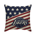 Pegasus Sports Officially Licensed NBA Los Angeles Lakers Americana Decorative Throw Pillow 18" x 18"