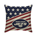 Pegasus Sports Officially Licensed NFL New York Jets Americana Decorative Throw Pillow, 18" x 18"