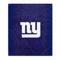 Pegasus Sports Officially Licensed NFL New York Giants Echo Team Wordmark Plush Throw Blanket, 60" x 70"