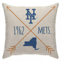MLB New York Mets Cross Arrow Decorative Throw Pillow