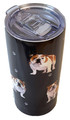 Bulldog SERENGETI 16 Oz. Stainless Steel, Vacuum Insulated Tumbler with Spill Proof Lid - 3D Print - Insulated Travel mug for Hot or Cold Drinks (Bulldog Tumbler)