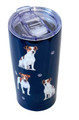 Jack Russell Terrier SERENGETI 16 Oz. Stainless Steel, Vacuum Insulated Tumbler with Spill Proof Lid - 3D Print - Insulated Travel mug for Hot or Cold Drinks (Jack Russell Terrier Tumbler)