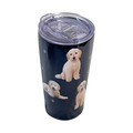 Goldendoodle SERENGETI 16 Oz. Stainless Steel, Vacuum Insulated Tumbler with Spill Proof Lid - 3D Print - Insulated Travel mug for Hot or Cold Drinks (Goldendoodle Tumbler)