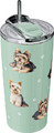 E&S Imports Yorkie SERENGETI 16 oz Ultimate Tumbler, Stainless Steel, Vacuum Insulated with Spill Proof Lid – 3D Designs of your favorite Pet (115-46)