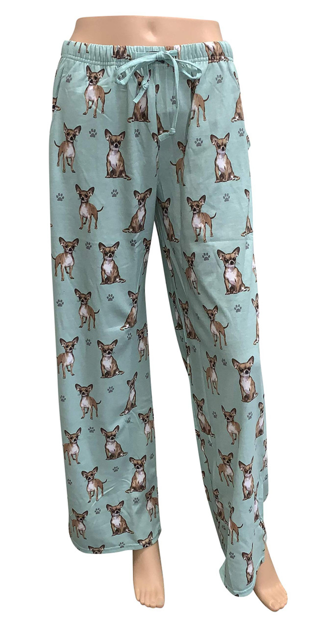 Pet Lover Pajama Pants New Cotton Blend - All Season - Comfort Fit Lounge  Pants for Women and Men - Chihuahua(small) - The Gadget Experience