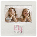 Malden International Designs Big Sister 4 x 6 Photo Frame Ceramic I heart my big sister White