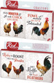 Rooster Sayings on Damask 4 Piece Absorbent Ceramic Coaster Set