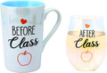 Before & After Class - 18 oz. Stemless Glass & 15 oz. Latte Cup Set