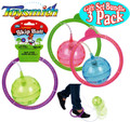 Toysmith Flashing Skip Ball Purple/Green, Green/Pink & Blue/Pink Complete Gift Set Bundle - 3 Pack