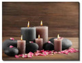 Bright Baum Candles Rock, Candle LED Light Up Canvas Wall Art 24" x 16"- #512
