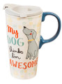 My Dog 17 OZ Ceramic Travel Cup - 4 x 5 x 7 Inches