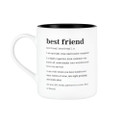 Best Friend Definition Black White 20 ounce Stoneware Decorative Coffee Tea Cup Mug