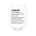 Retired Definition Black 16 ounce Glass Stemless Wine Tumbler Glass