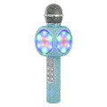 Wireless Express - Sing-Along Bling Bluetooth Karaoke Microphone and Bluetooth Stereo Speaker All-in-One â (Blue)